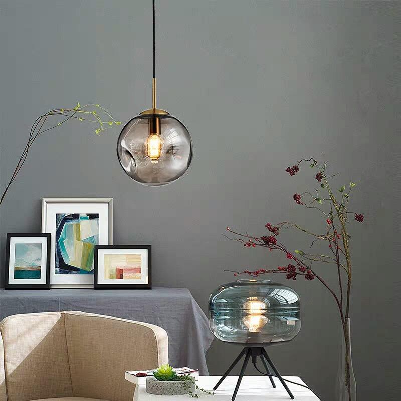 Suspension Luminaire Boule de verre Moderne