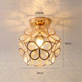 Plafonnier en verre au design style fleurs