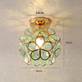 Plafonnier en verre au design style fleurs
