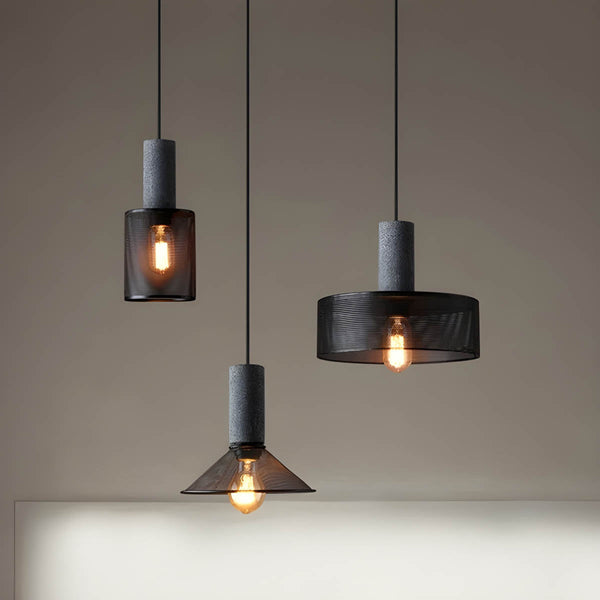 Suspension Luminaire Style Béton Moderne