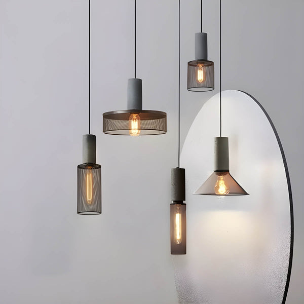 Suspension Luminaire Style Béton Moderne