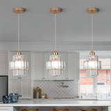 Luminaire Suspension ronde à couches en cristal