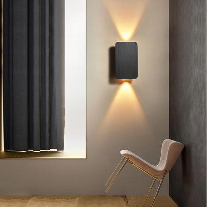Applique Murale Rectangle Métal Noir