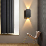 Applique Murale Rectangle Métal Noir