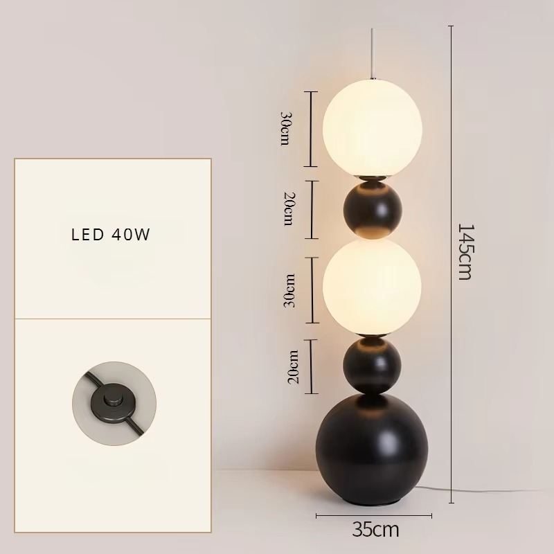 Lampadaire Designer Sculpturale Nordique