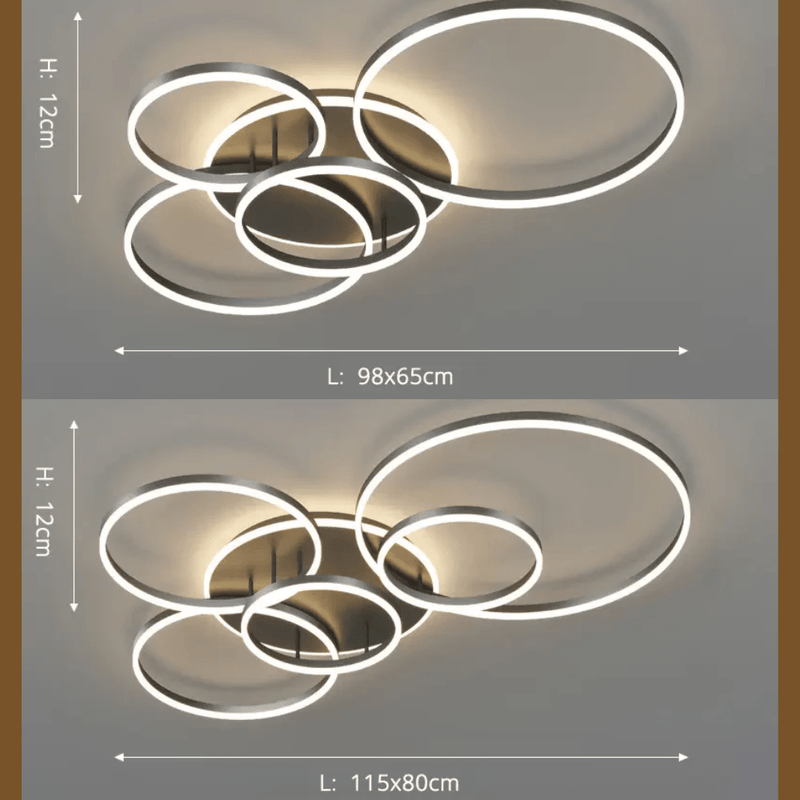 Plafonnier Anneaux LED