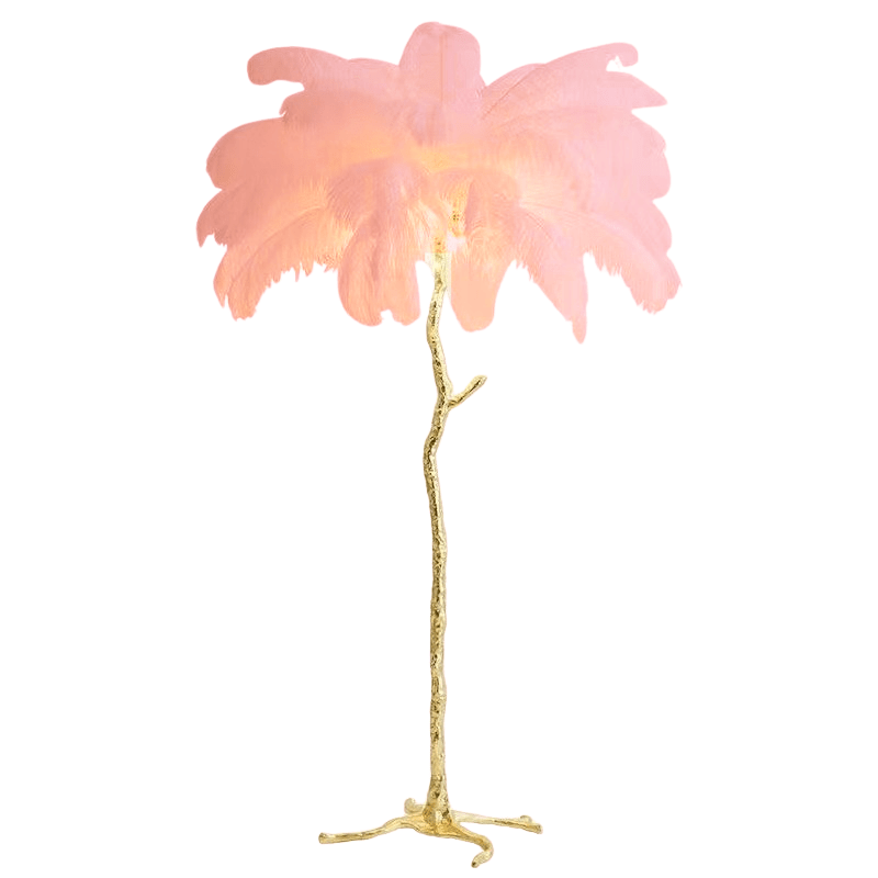 Lampadaire Plumes d’Autruche Scandinave