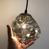 Suspension Luminaire Style Météorite Verre
