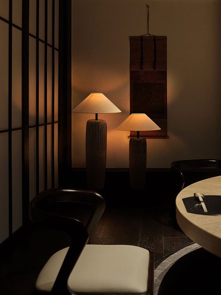 Lampadaire Bois Vieilli Authentique