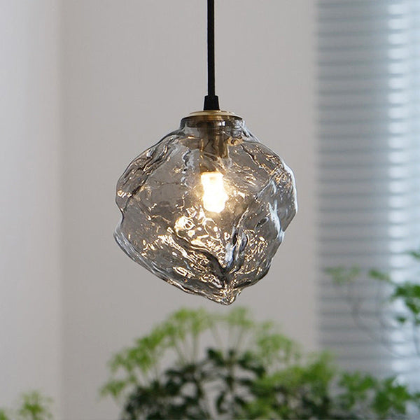 Suspension Luminaire Style Météorite Verre