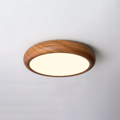 Plafonnier Rond en Bois