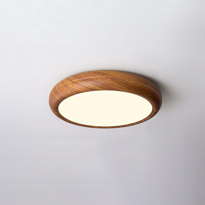 Plafonnier Rond en Bois