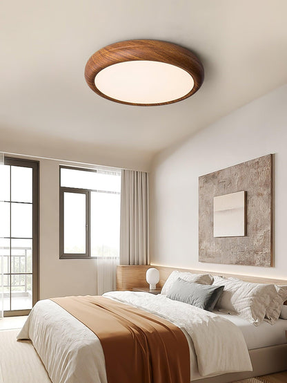 Plafonnier Rond en Bois