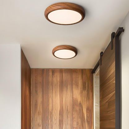 Plafonnier Rond en Bois