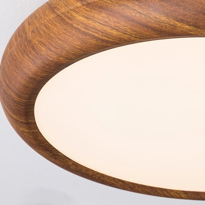 Plafonnier Rond en Bois