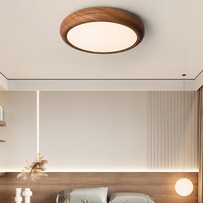 Plafonnier Rond en Bois