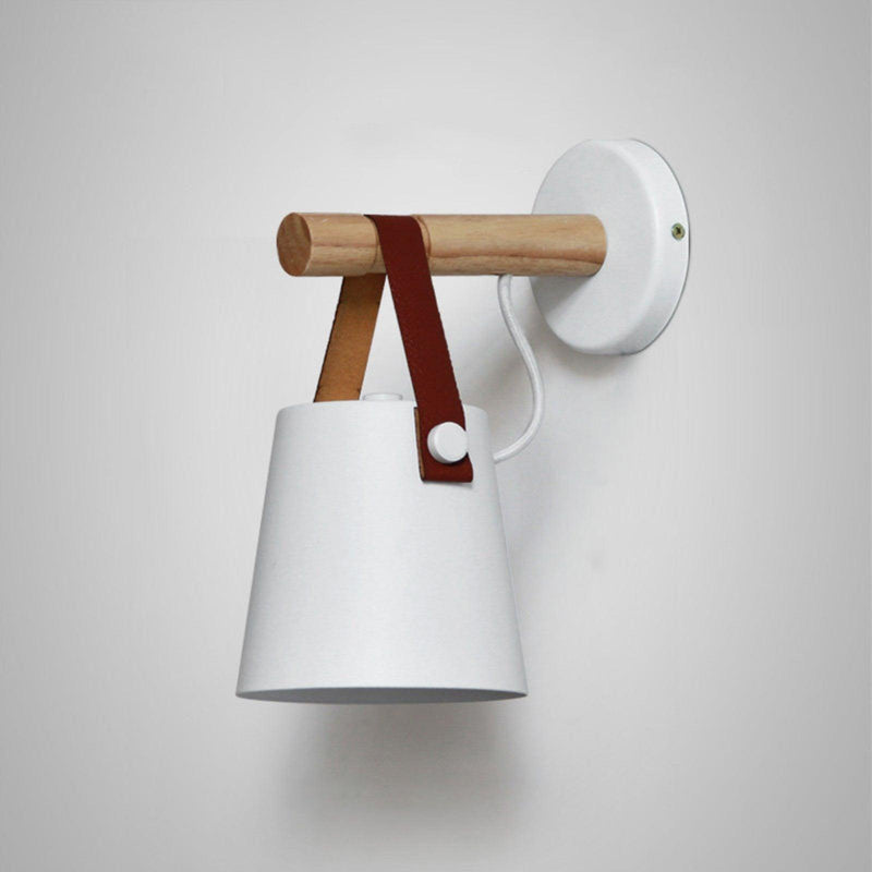 Applique Murale Conique en Bois Naturel