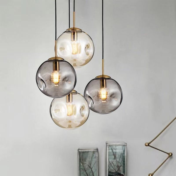 Suspension Luminaire Boule de verre Moderne