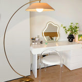Lampadaire Anneau Opalin et Laiton