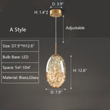 Suspension Luminaire Crystal Verre Luxueux
