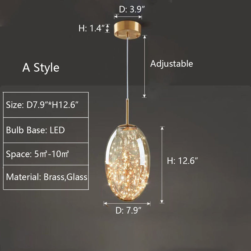 Suspension Luminaire Crystal Verre Luxueux