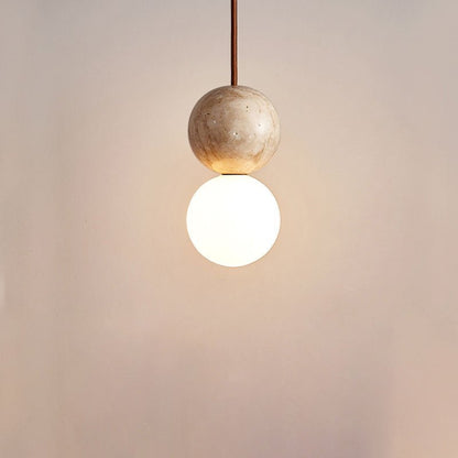 Suspension Lampe en bois ronde