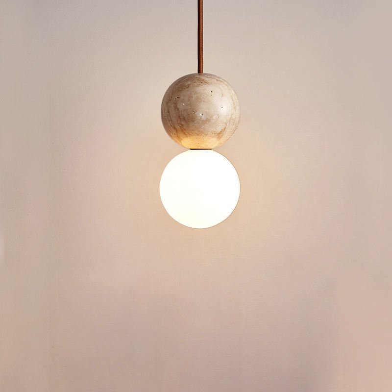 Suspension Lampe en bois ronde