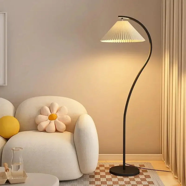 Lampadaire LED Tissu Doux Confort Moderne