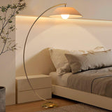 Lampadaire Anneau Opalin et Laiton