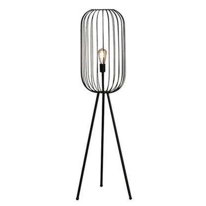 Lampadaire Cage Grillage Rayé Minimaliste