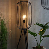 Lampadaire Cage Grillage Rayé Minimaliste