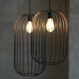 Lampadaire Cage Grillage Rayé Minimaliste
