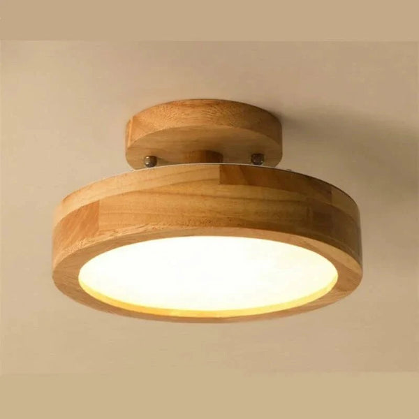 Plafonnier Rond en bois