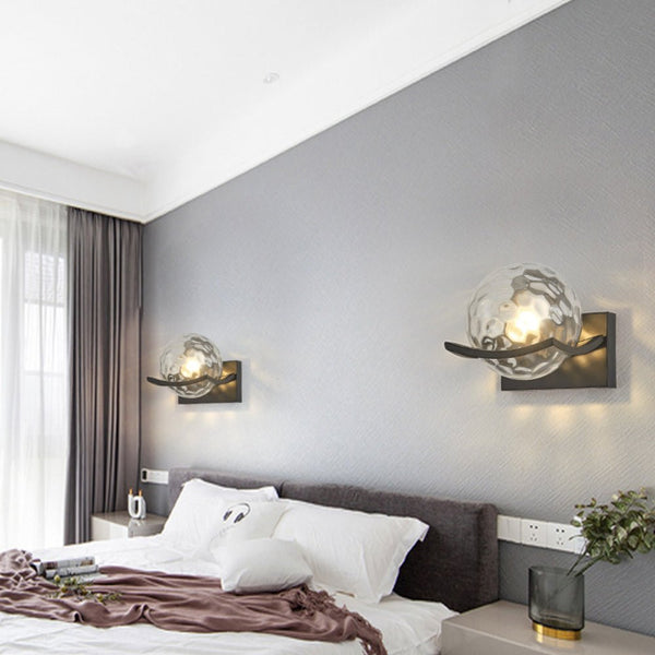 Applique Murale Boule En Verre Transparent Moderne