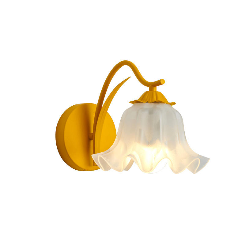 Applique Murale Fleur Vintage en Verre
