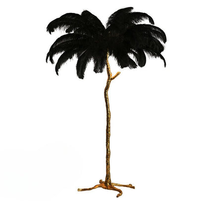 Lampadaire Plumes d’Autruche Scandinave