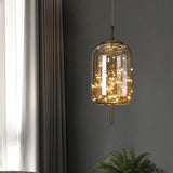 Suspension Luminaire Verre Fumé étoilée