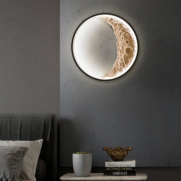 Applique Murale Lune 3D Ambre