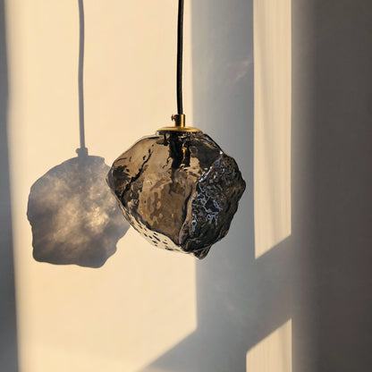 Suspension Luminaire Style Météorite Verre