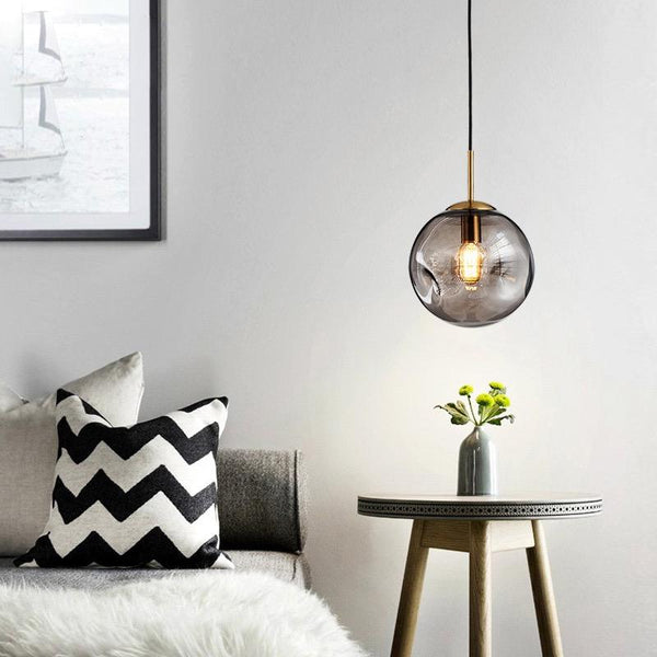 Suspension Luminaire Boule de verre Moderne