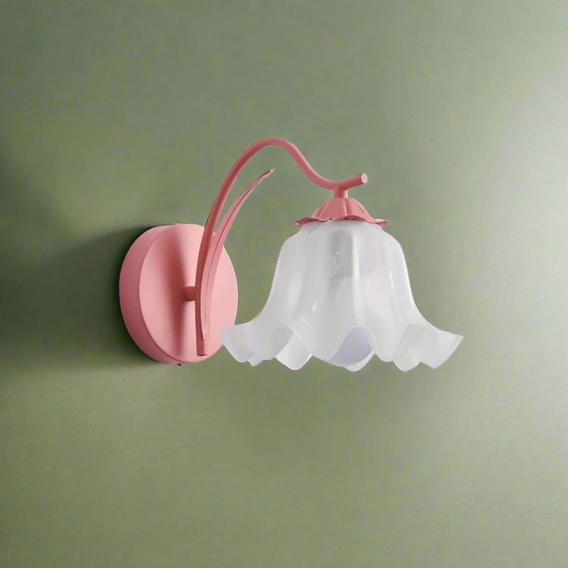 Applique Murale Fleur Vintage en Verre