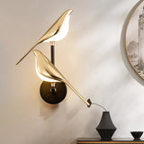 Applique Murale Oiseau Doré Stylisé