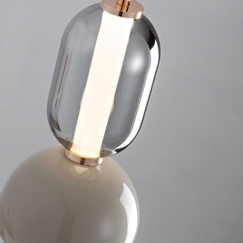 Suspension Luminaire Nordique En Verre et Fer