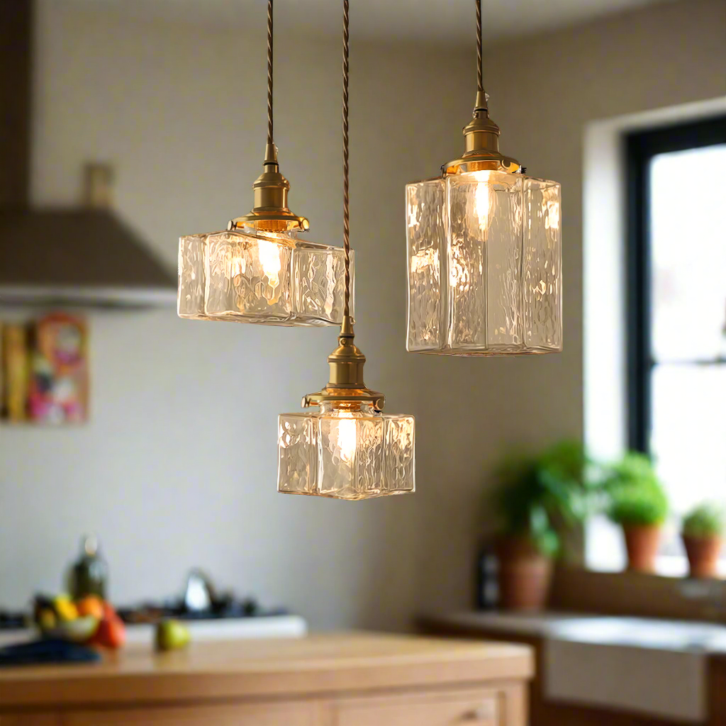 Suspension Luminaire Moderne Rétro Cubique