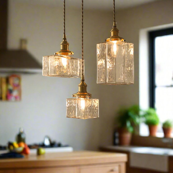 Suspension Luminaire Moderne Rétro Cubique