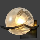 Applique Murale Boule En Verre Transparent Moderne