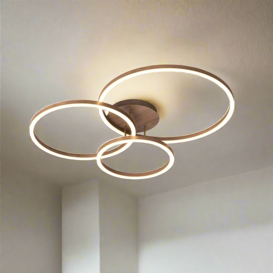 Plafonnier en forme de bagues elegant