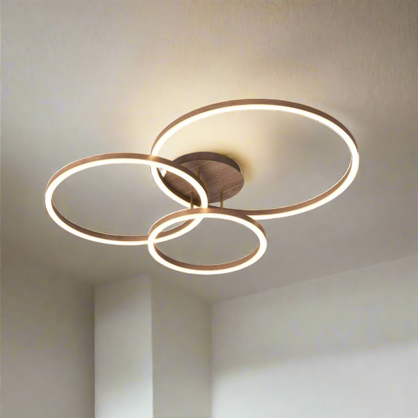 Plafonnier en forme de bagues elegant