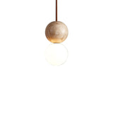 Suspension Lampe en bois ronde