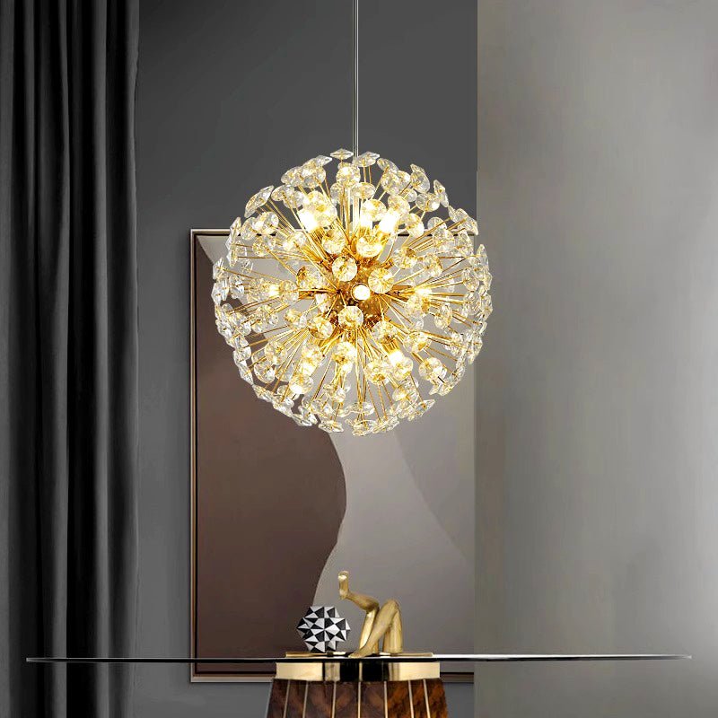 Lustre - Suspension Rond en Cristal Moderne